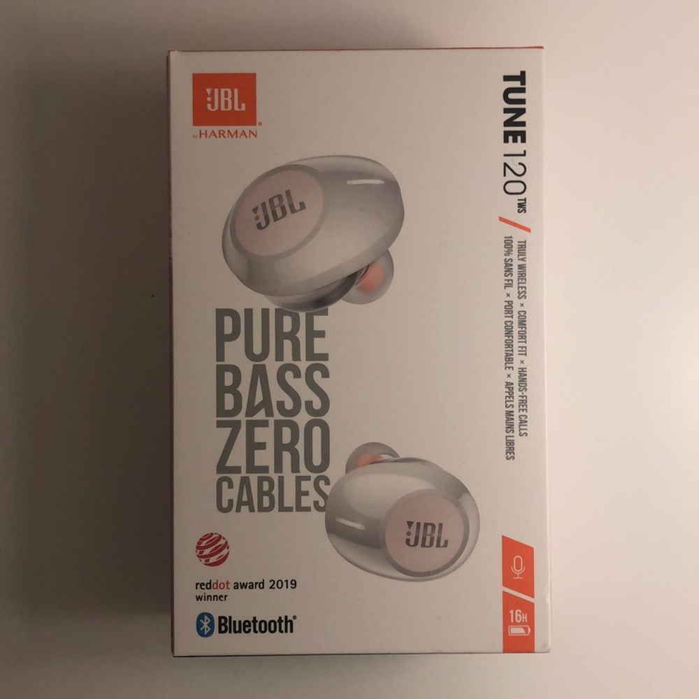 Bluetooth JBL Tune 120 earbuds